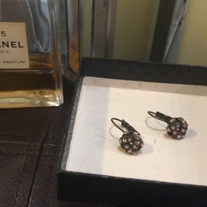 Pink stone Drop Earrings